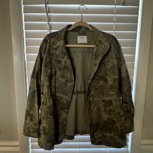 Old Navy Olive Camo Utility Jacket - Women's